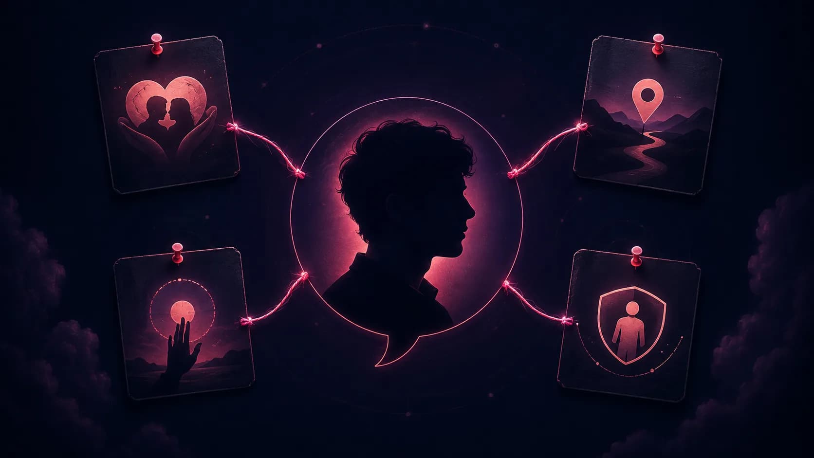 Relationship location promise and boundary represented as pinned AI roleplay memory anchors