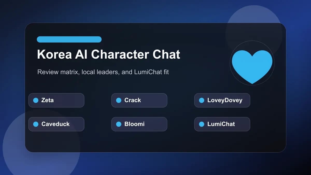 Korea AI girlfriend apps compared with LumiChat