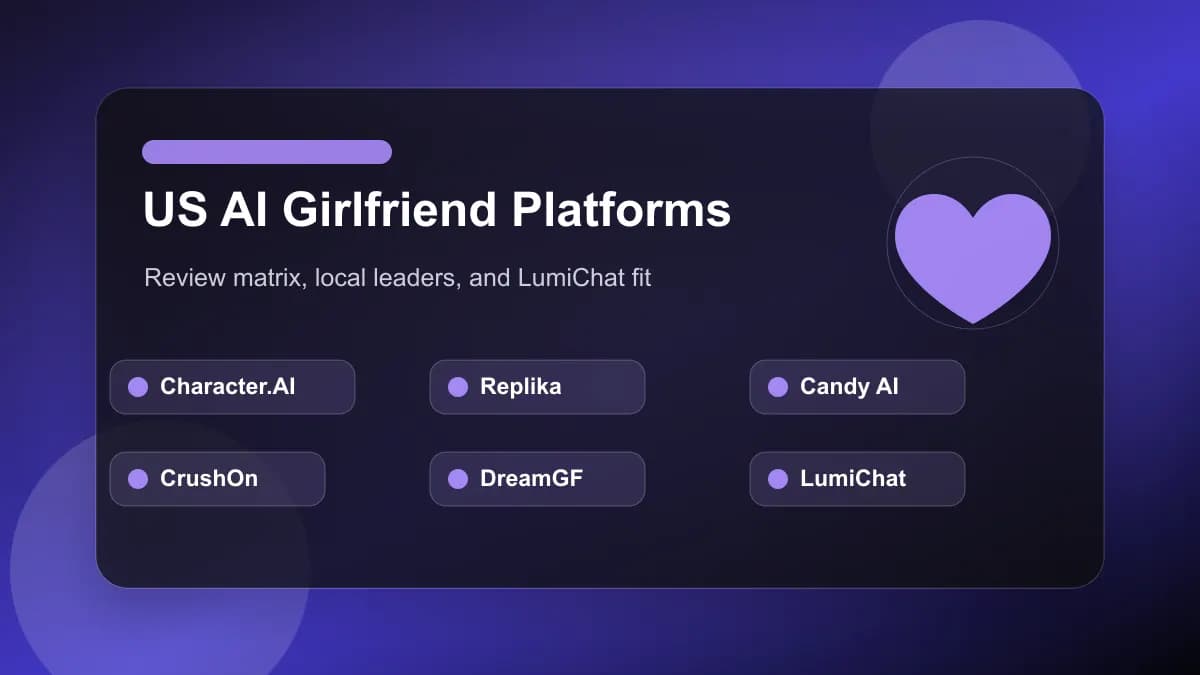 US AI girlfriend platforms comparison with LumiChat