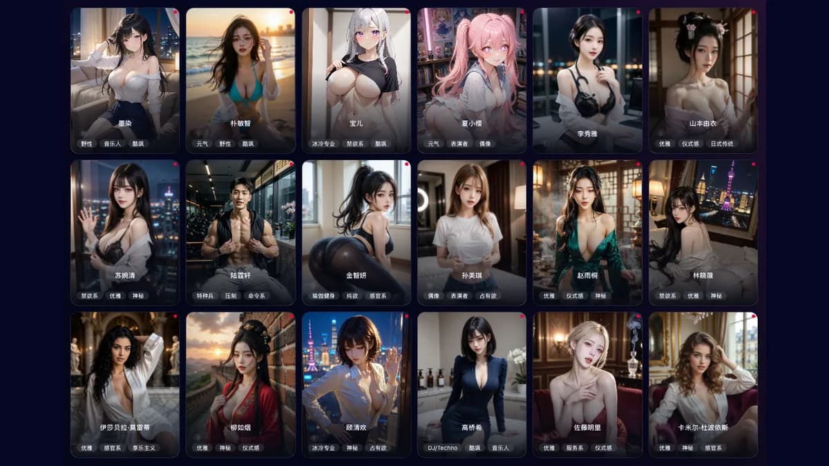 Real LumiChat characters matched to slow-burn, rivalry and reunion roleplay paths